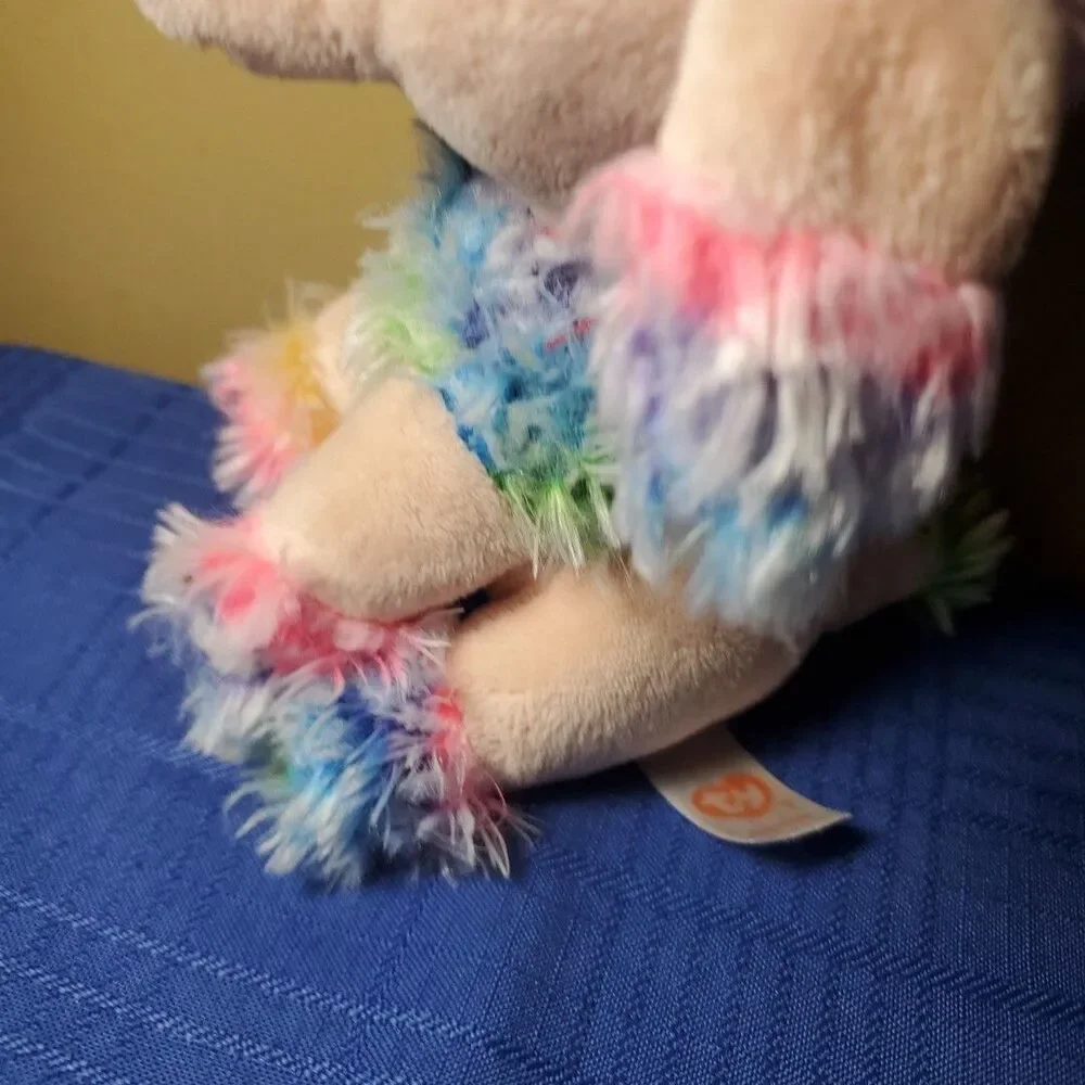 2017 TY Beanie Baby Rainbow Poodle Puppy Plush 6in Stuffed Animal Toy - Picture 10 of 10